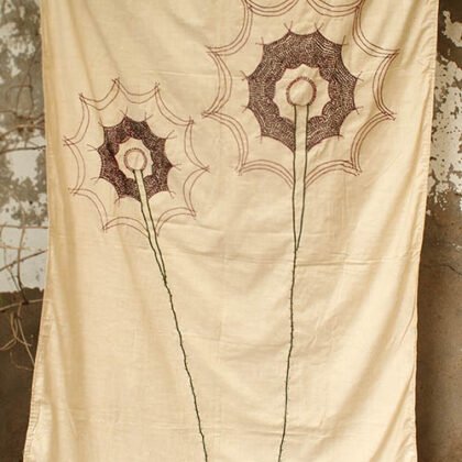 Dandelion on Slub Silk