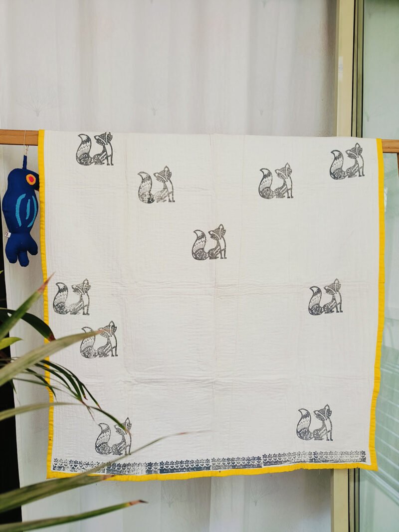 Fox print quilt