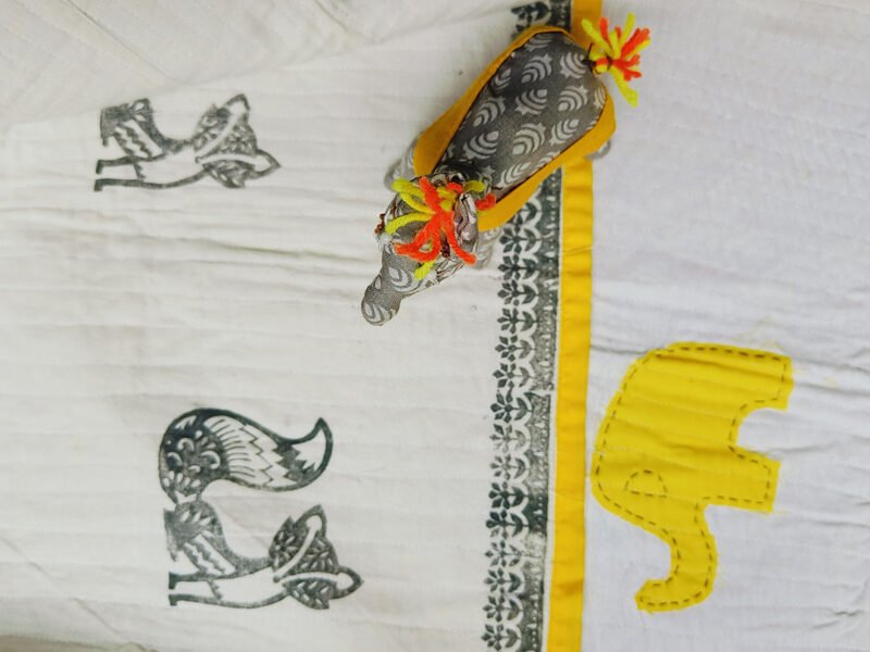 fox and ele print quilt