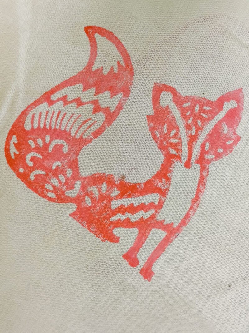 fox print stole