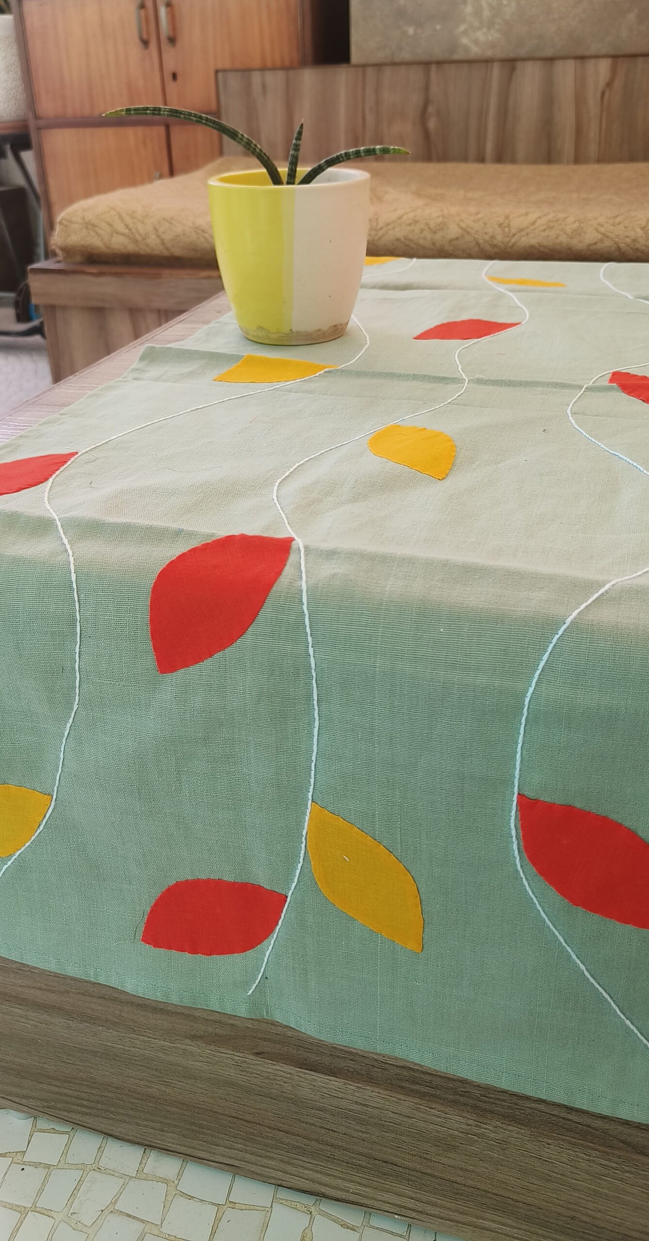 Table runners in applique - trellis - Image 2