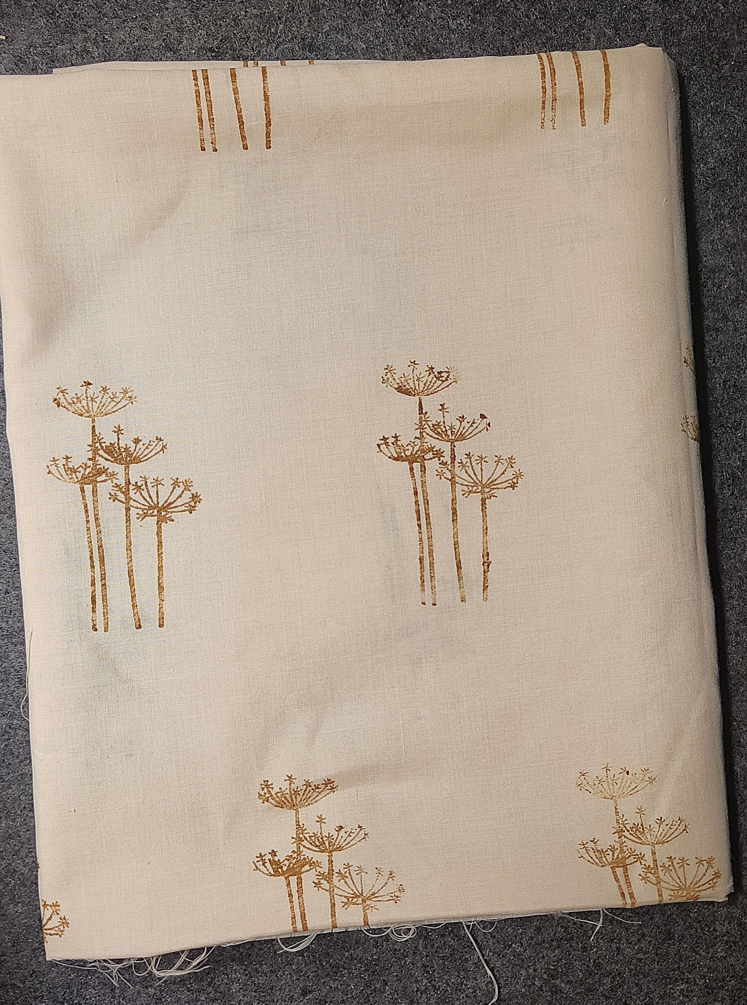 fennel-print yardage