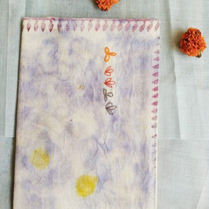 Memory Planner - Eco printed with rose and marigold